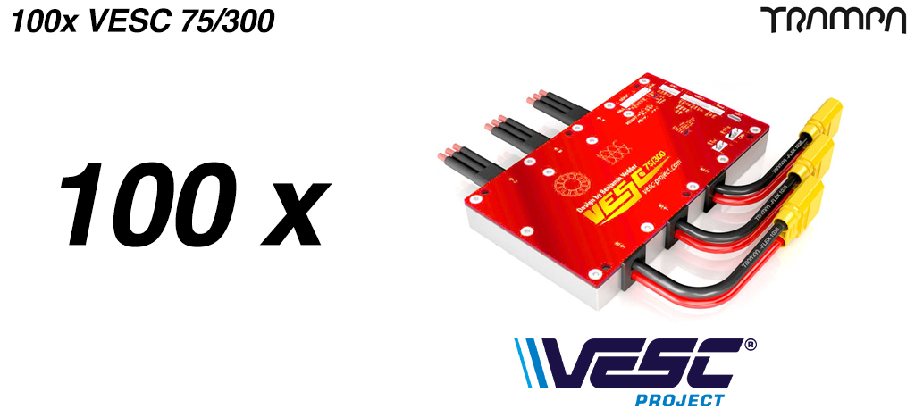 100x VESC 75V 300A Black Anodised Non Conductive CNC housing - The most Powerful Vedder Electronic Speed Controller ever