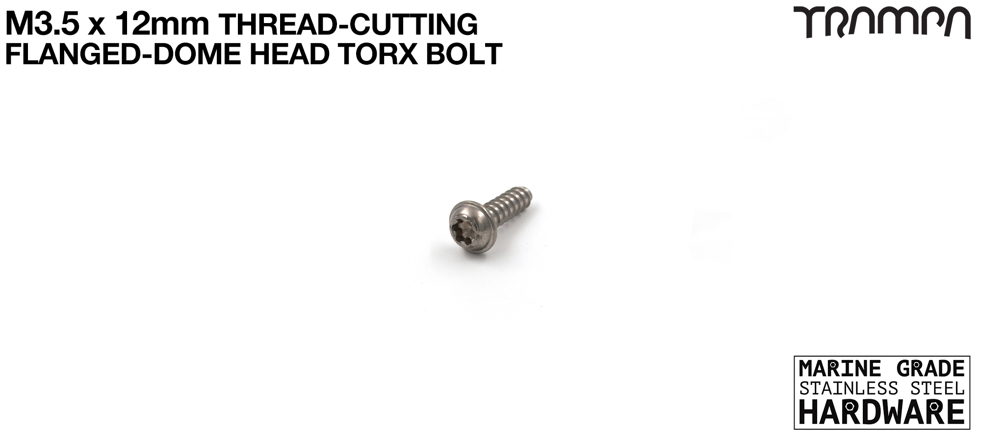 M3.5 x 12 PAN Headed TORX Bolt. - Used to secure the WINGS to the TRAMPA Deck