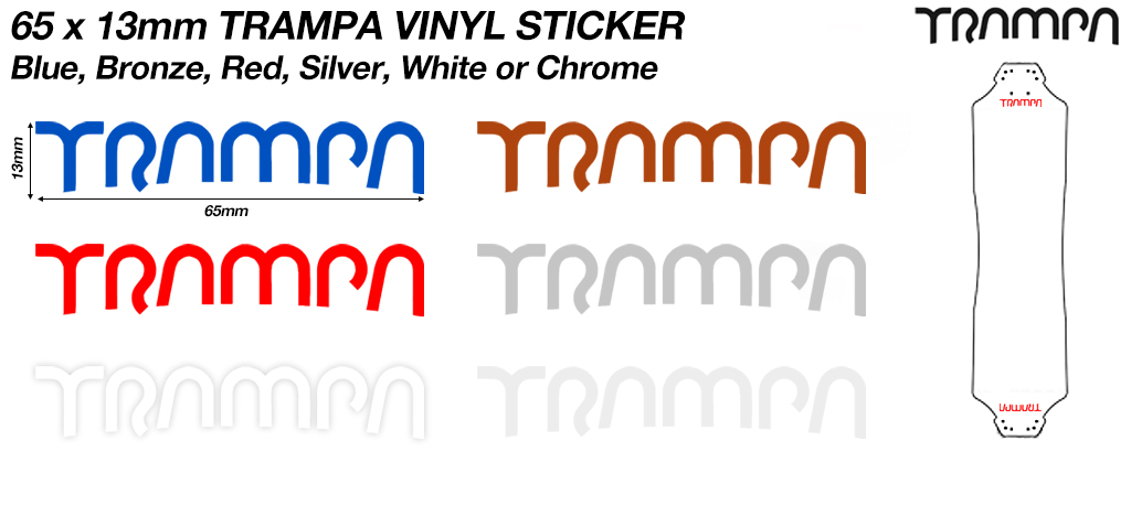 65mm - Hand made TRAMPA Vinyl Sticker 