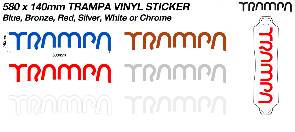 580mm - Hand made TRAMPA Vinyl Sticker 