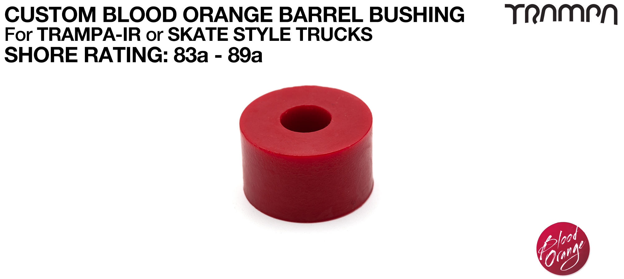 Custom Blood Orange Bushings - High Performance Urethane Bushings with lots of Flex options for customisation