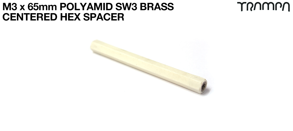 POLYAMID SW3 BRASS Centered HEX spacers for Battery pack M3 x 65mm