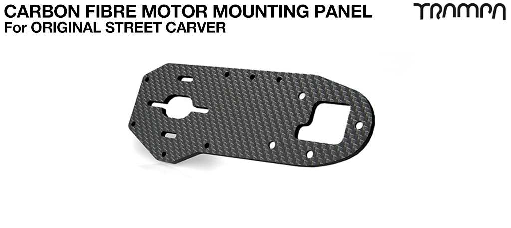 STREET Carver Truck Original Carbon Fiber Motor mounting panel made from 3k Twill Carbon Fibre 5mm Thick