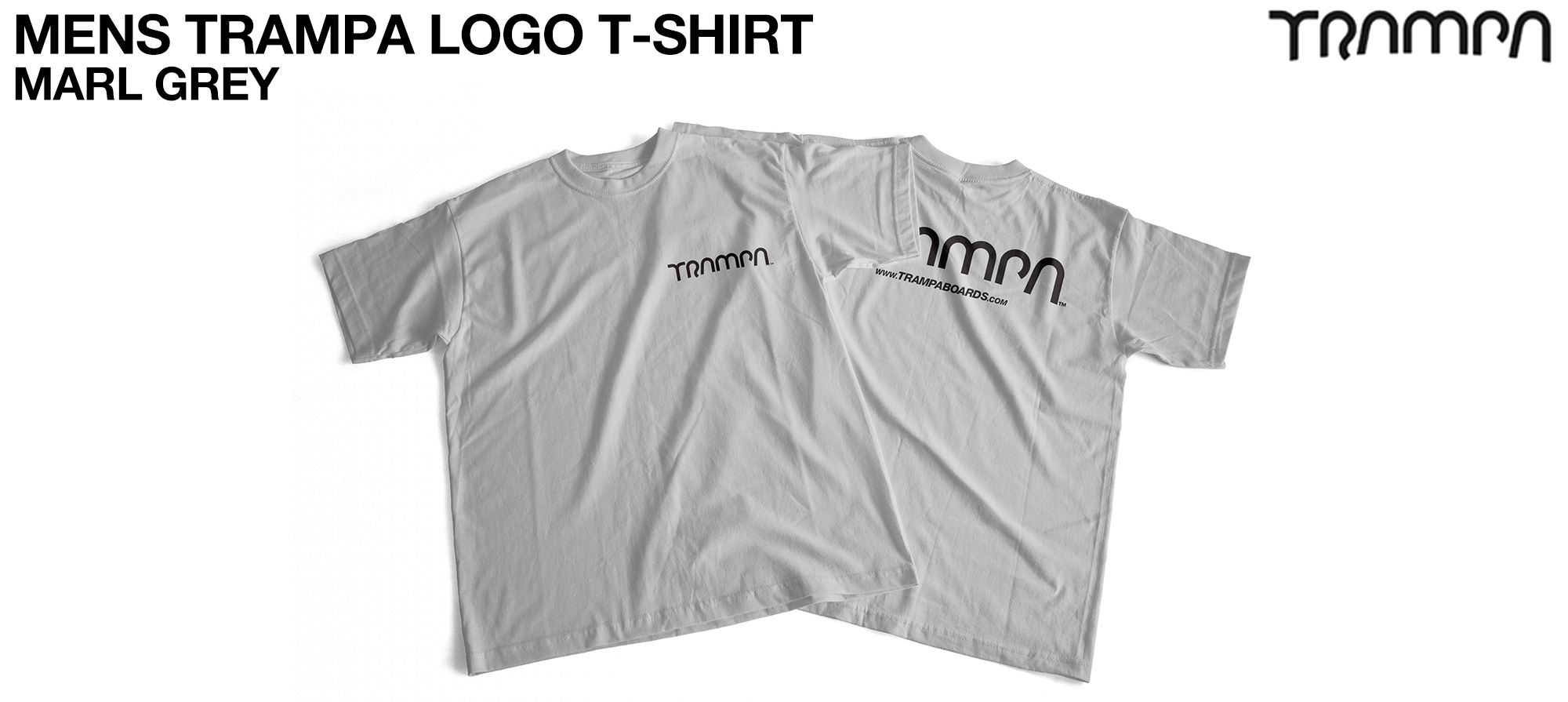 Gildan T Shirt Marl Grey with Black Logo 