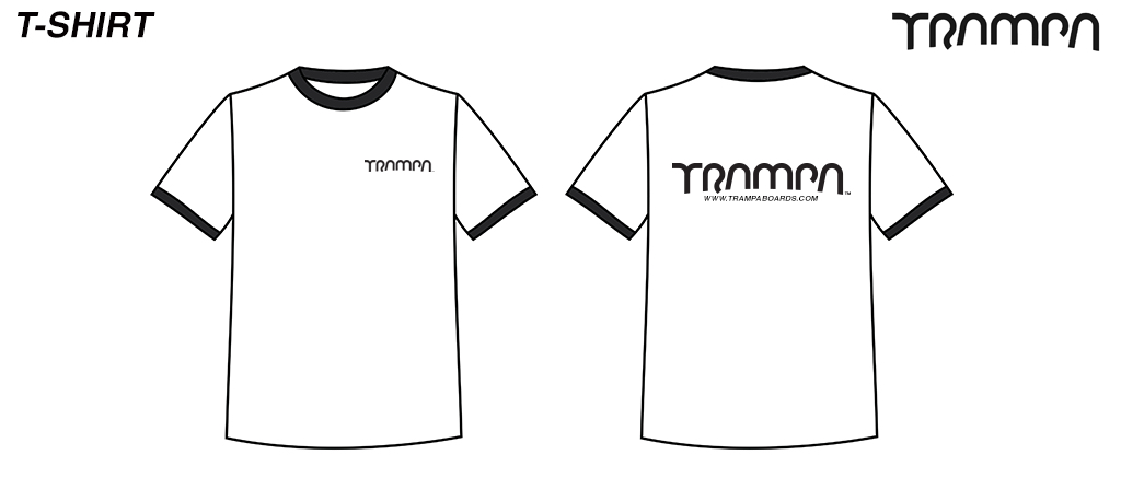 FOTL White Short Sleeve T-Shirt with Black Logo & piping