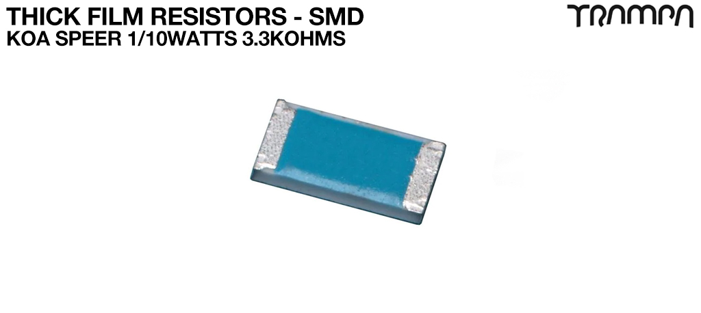 Thick Film Resistors - SMD / KOA Speer 1/10watts 3.3Kohms 