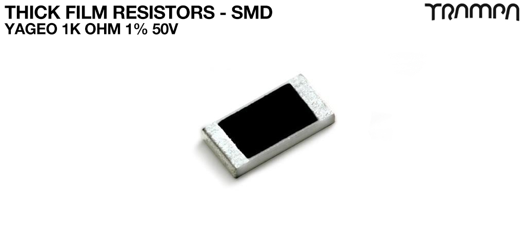 Thick Film Resistors - SMD / Yageo 1K OHM 1% 50V
