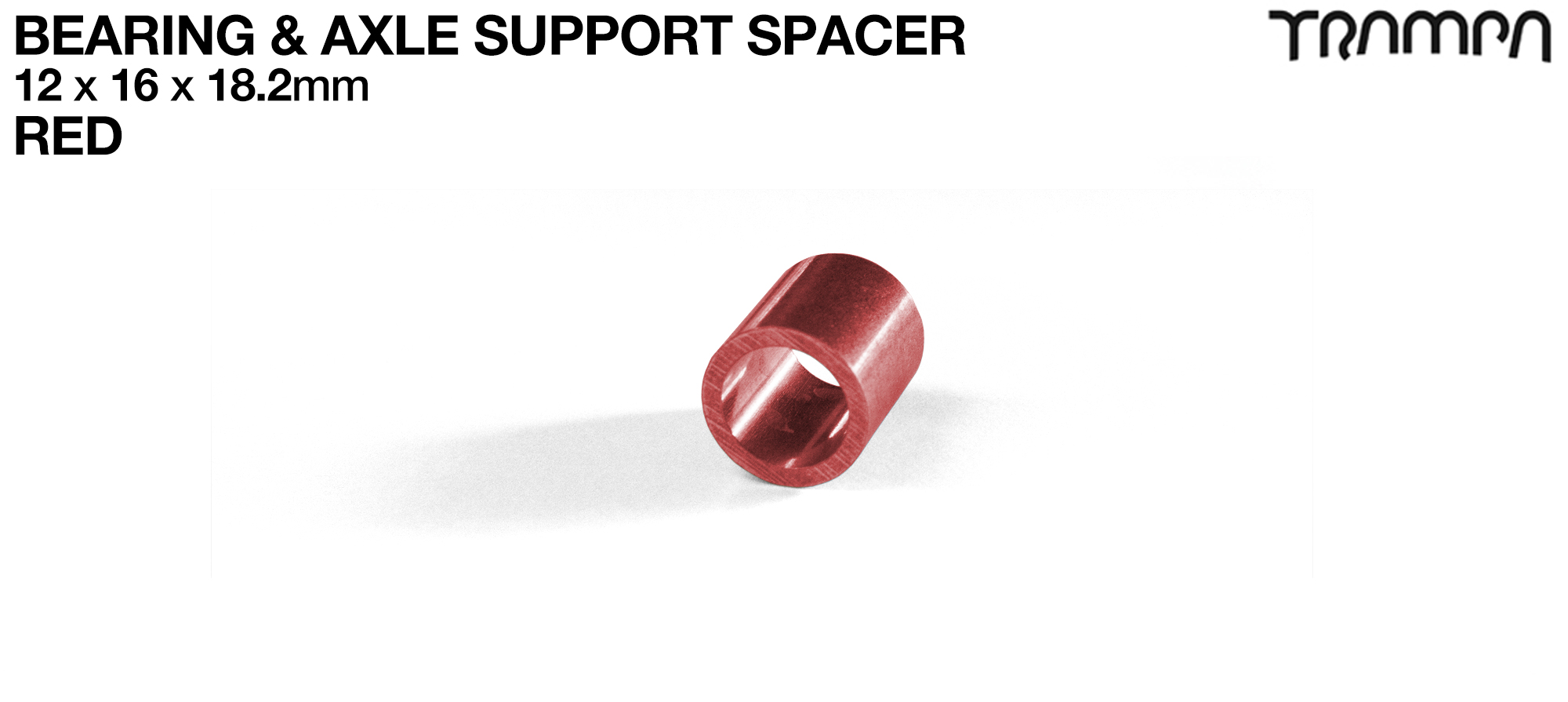 18.2mm Wheel Support Axle Spacers - RED x4