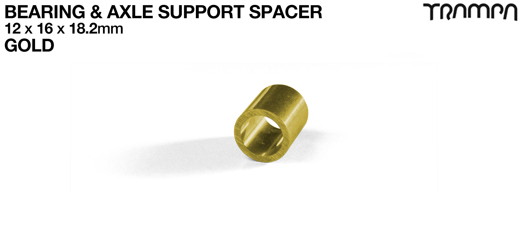 GOLD 18.2mm Wheel Support Axle Spacers 