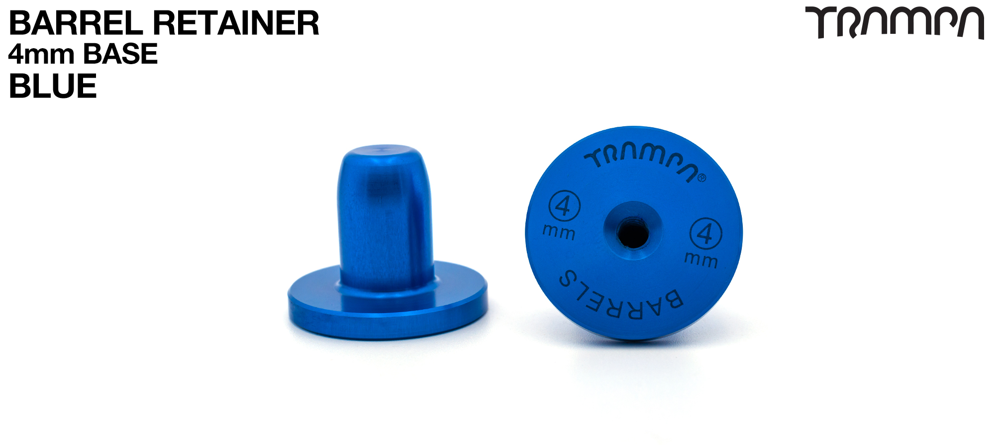 BLUE 4mm Barrel Retainers 