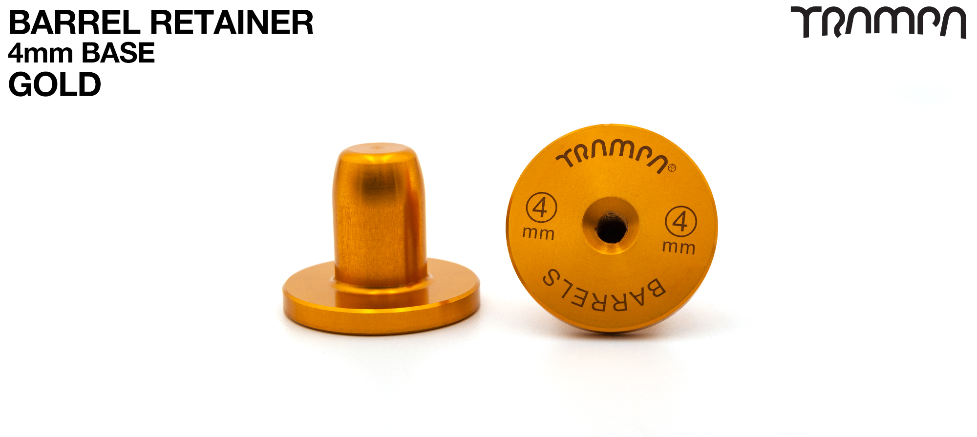 GOLD 4mm Barrel Retainers 