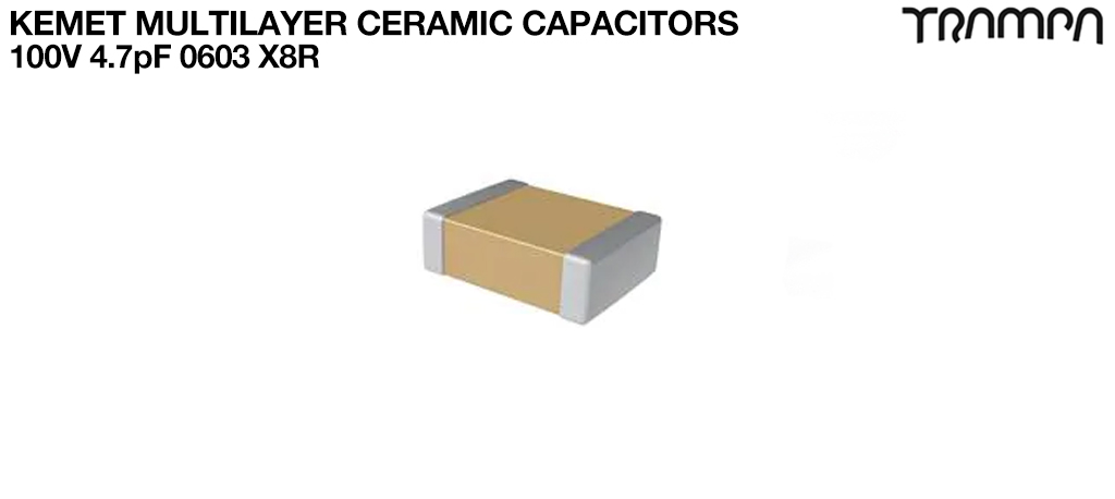 KEMET Multilayer Ceramic Capacitors100V 4.7pF 0603 X8R