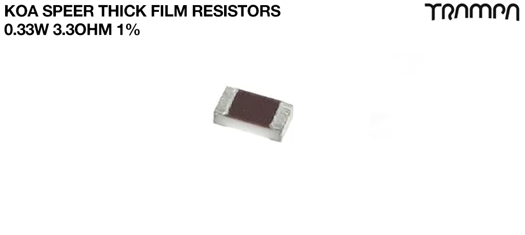 KOA Speer Thick Film Resistors0.33W 3.3ohm 1%