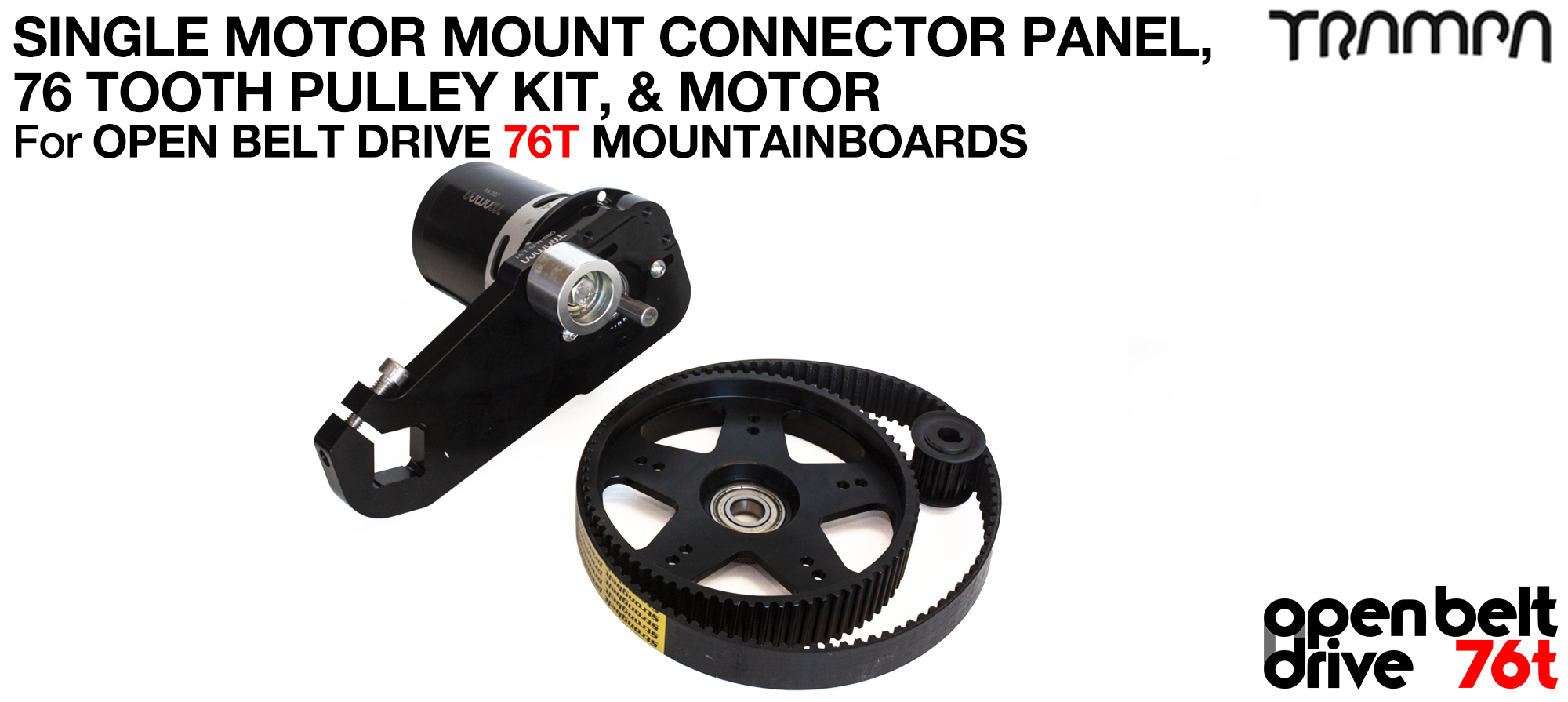 76T OBD Motor Mount & 76 tooth Pulley with MOTOR - SINGLE