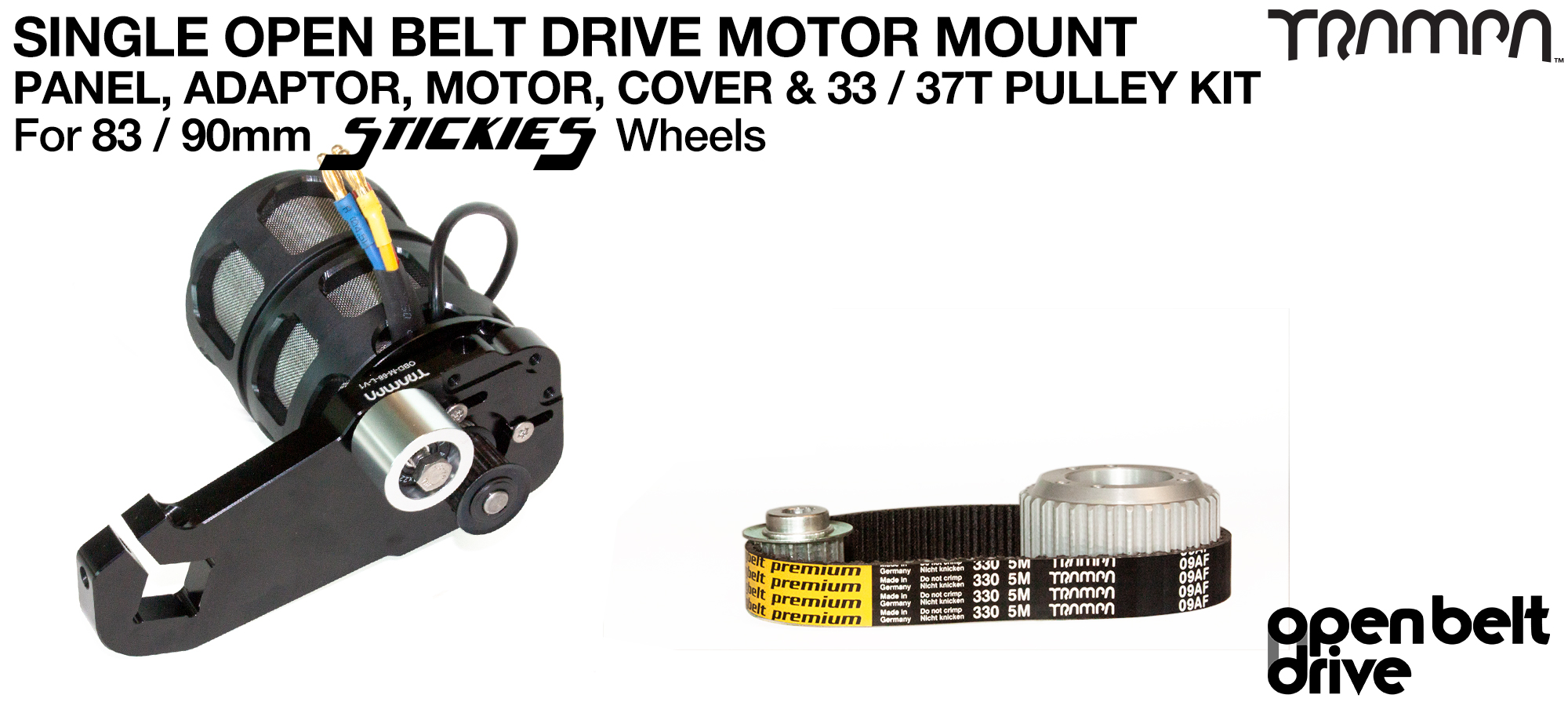 66T OBD Motor Mount with 33 / 37T Pulley kit, Motor & Filters  - SINGLE