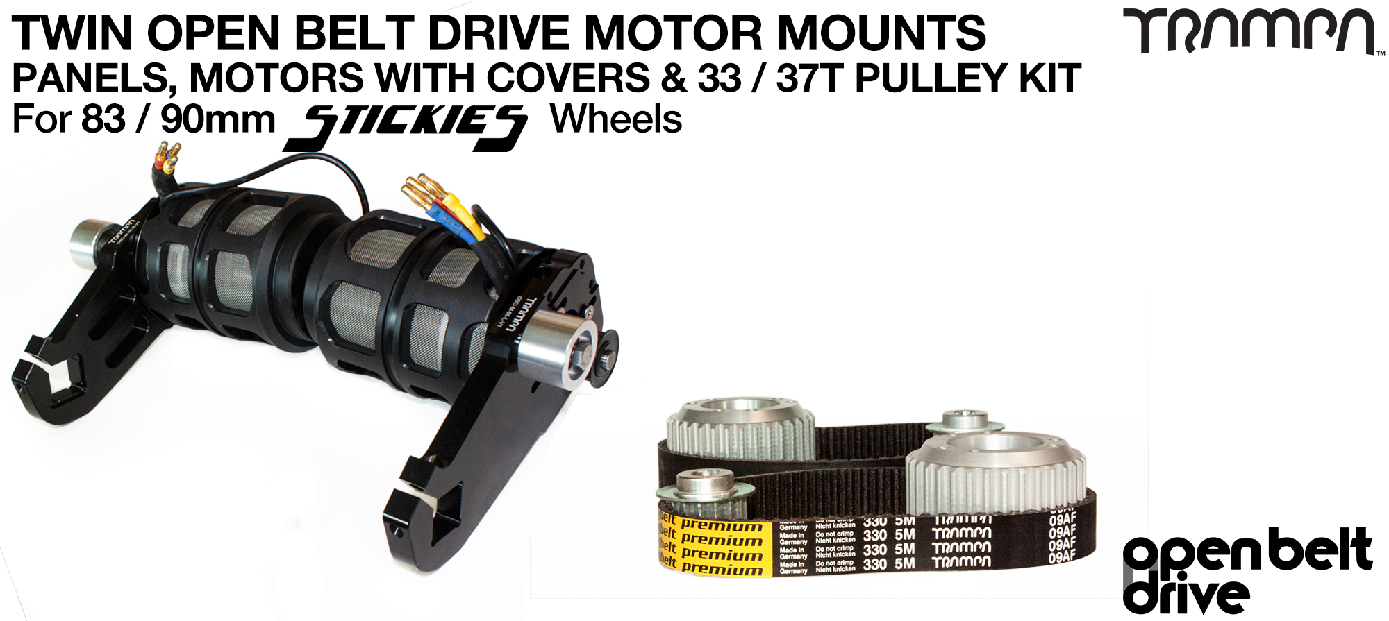 66T OBD Motor Mount with 33 / 37T Pulley kit, Motor & Filters  - TWIN