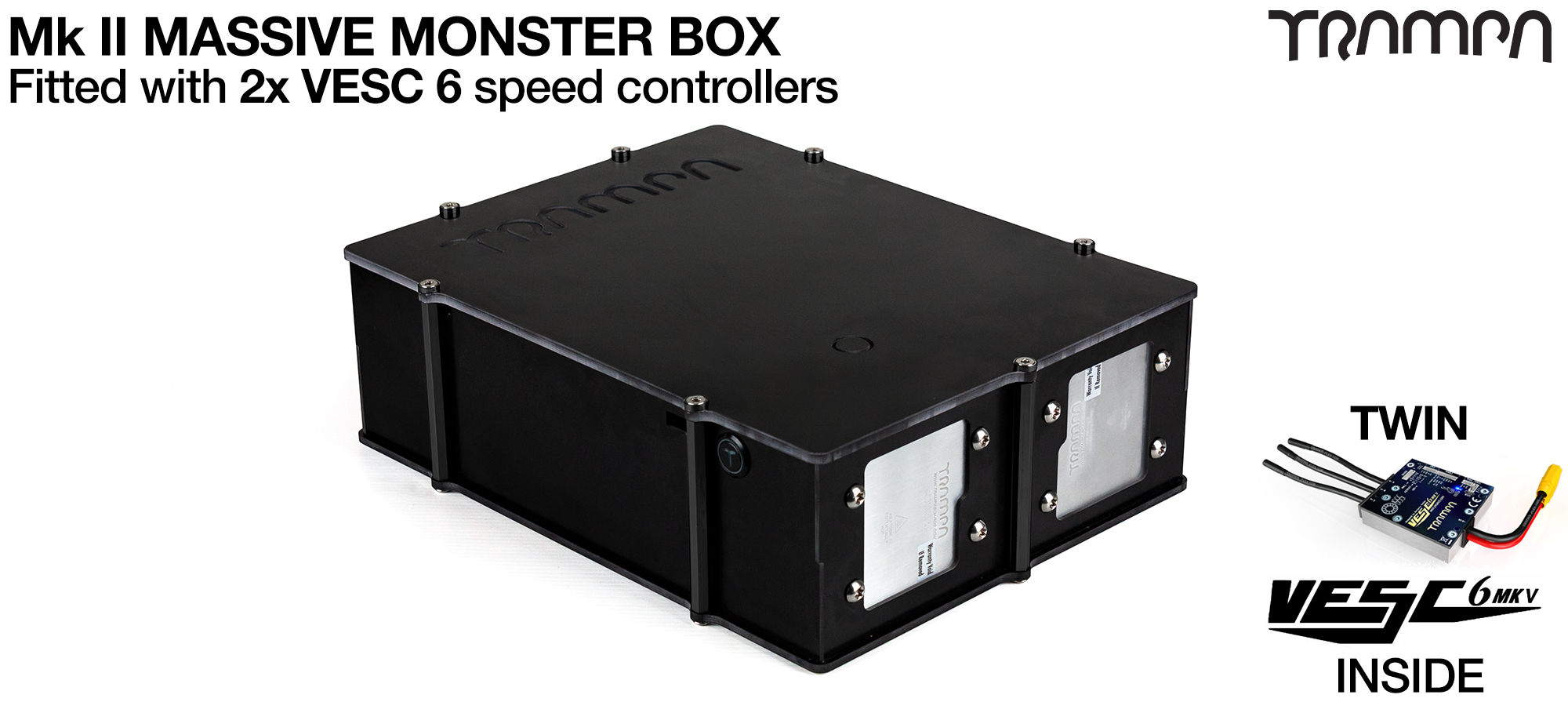 21700 2WD MASSIVE MONSTER Box with 2x VESC 6 & NRF Fitted 