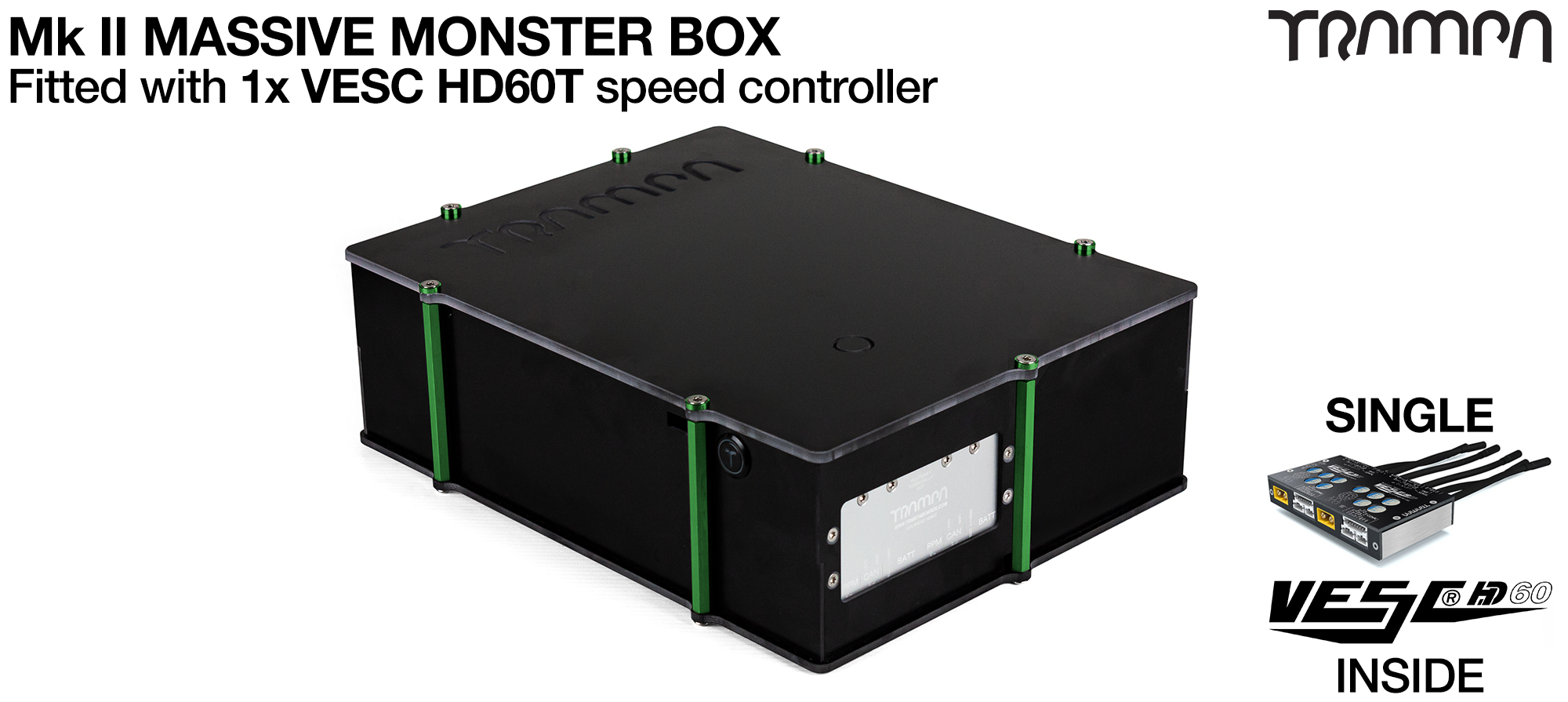 21700 2WD MASSIVE MONSTER Box with 1x VESC HD-60Twin Fitted 
