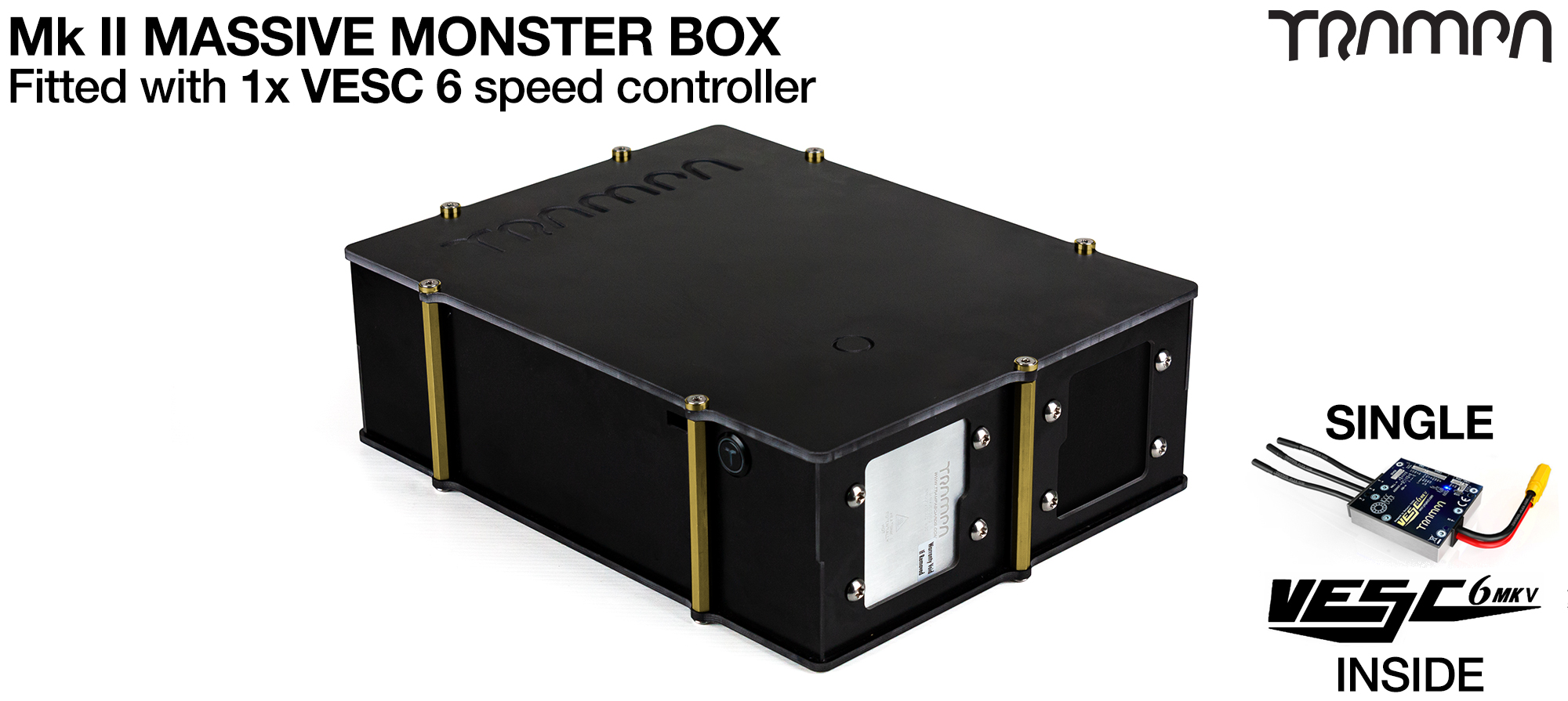 21700 2WD MASSIVE MONSTER Box with 1x VESC 6 & NRF Fitted 