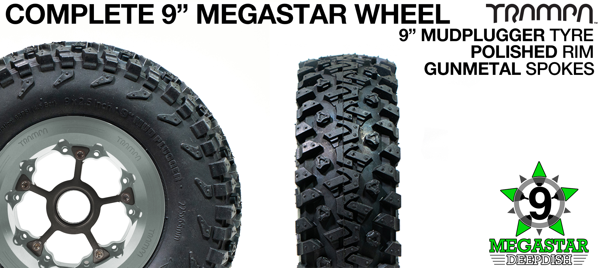 Phatlads Deepdish Hub With 9 Inch Striker Tyres