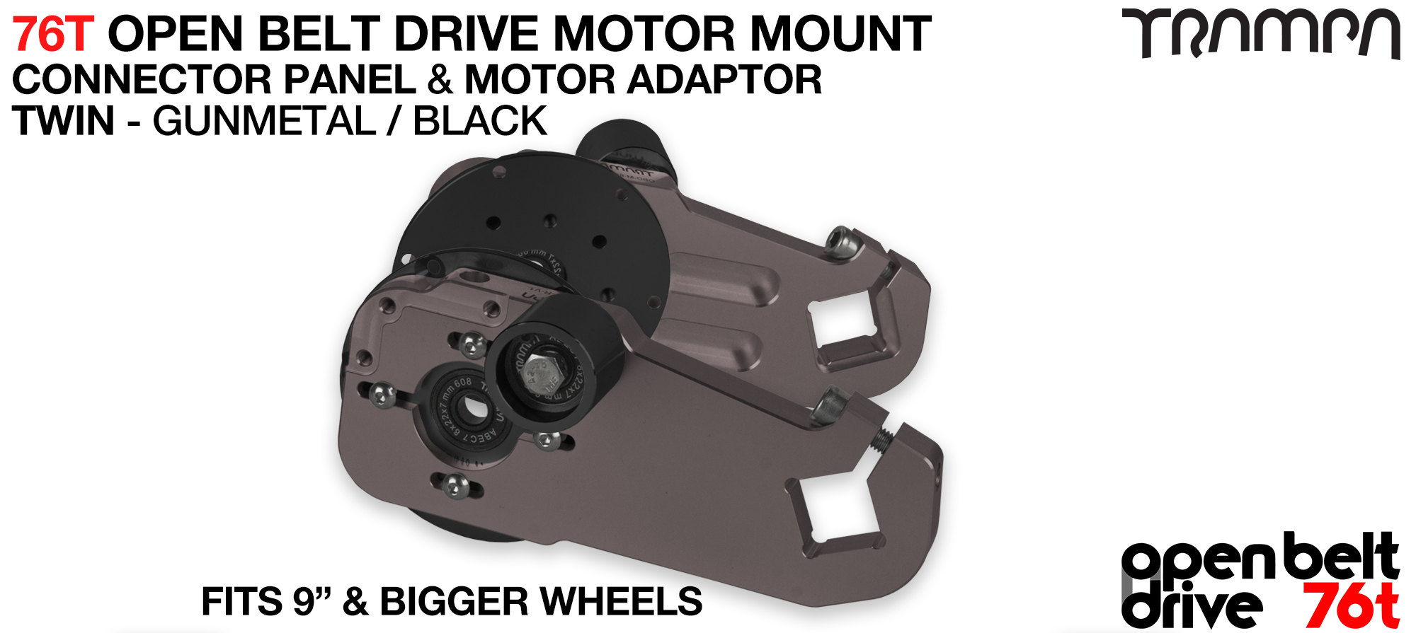 76T Open Belt Drive Motor Mount & Motor Adaptor - TWIN GUNMETAL