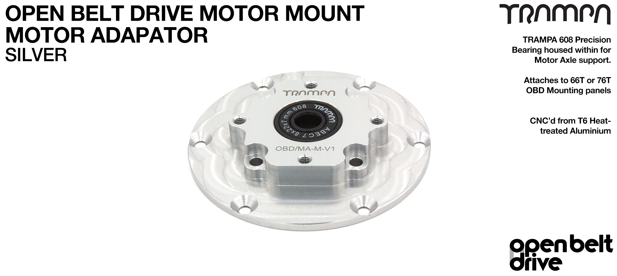 OBD Motor Adaptor with Housed Bearing - SILVER
