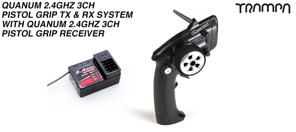Quanum 2.4Ghz 3ch Pistol Grip Wireless Speed Controller & Receiver - Trigger finger operated