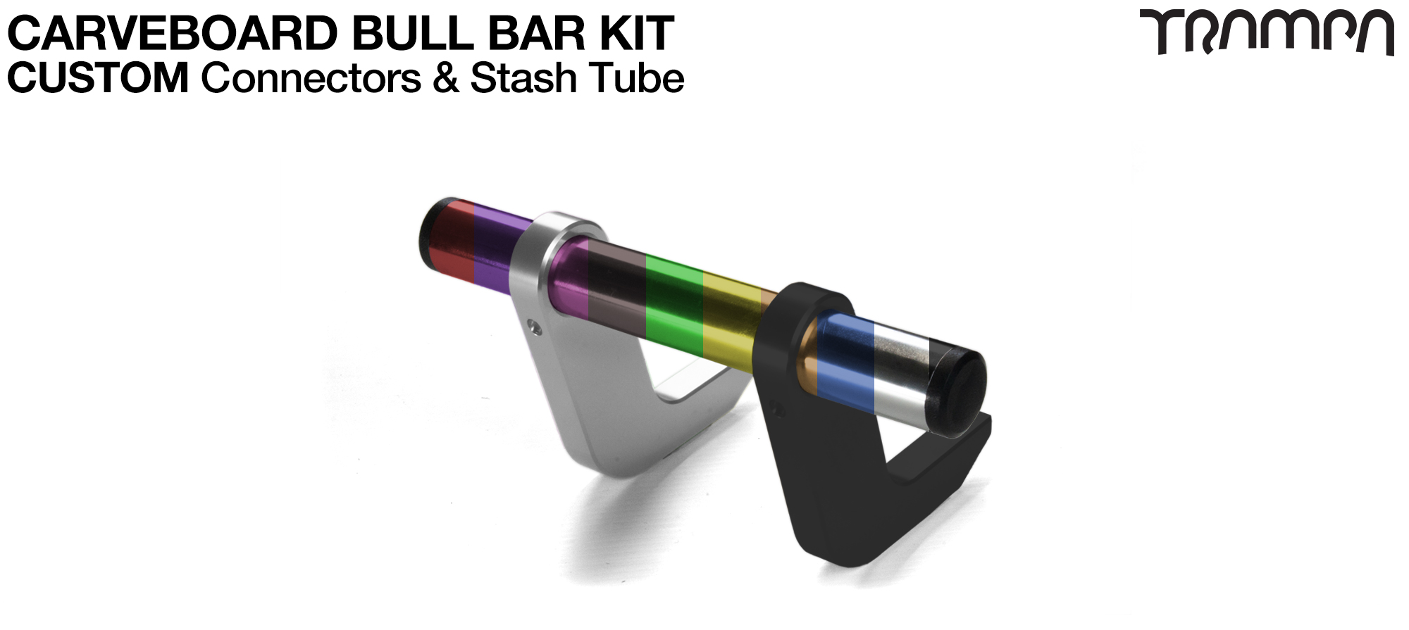 BULL BARS for CARVE BOARDS T6 Heat Treated CNC'd Aluminium Uprights, with Hollow Aluminium Stash Tubes with Rubber end bungs