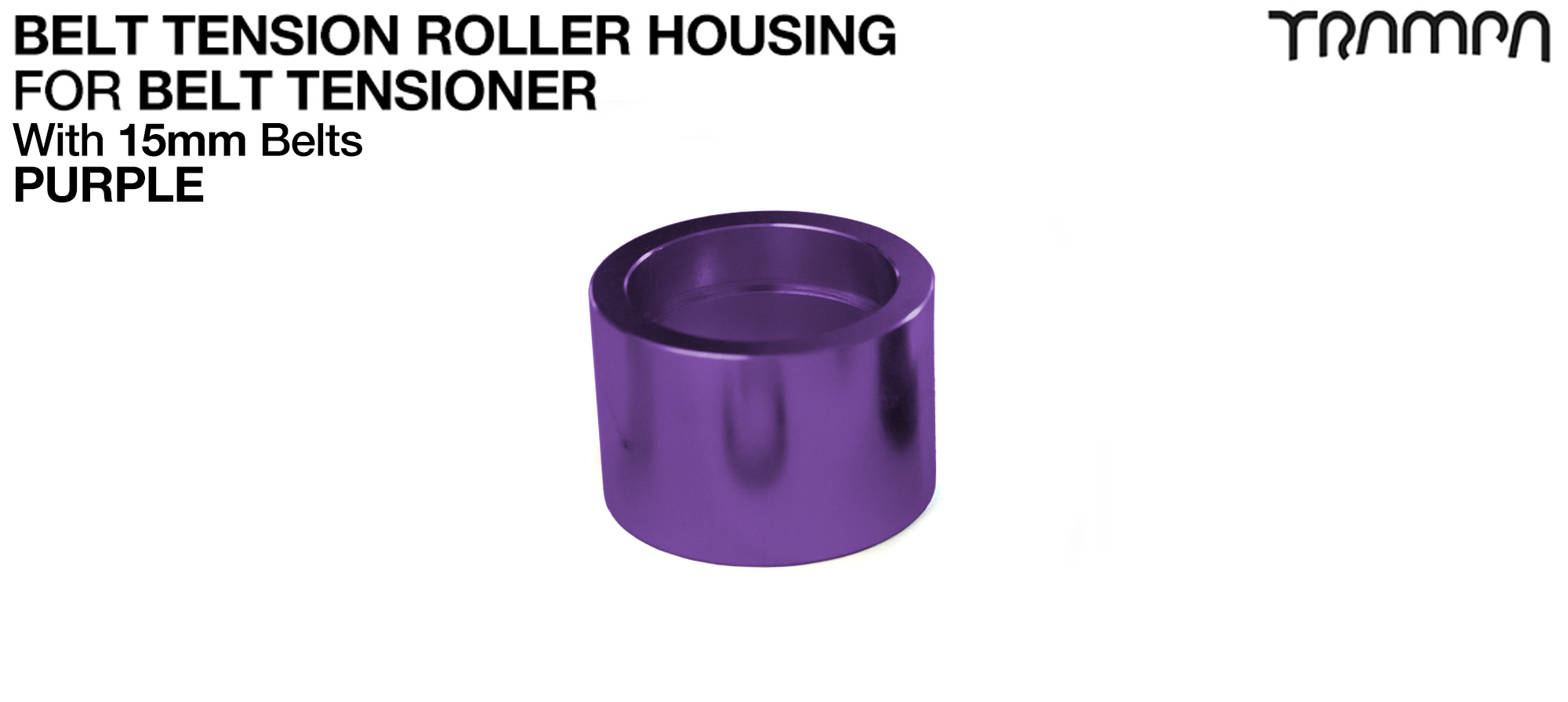Belt Tension Roller Housing for 15mm Belts - PURPLE