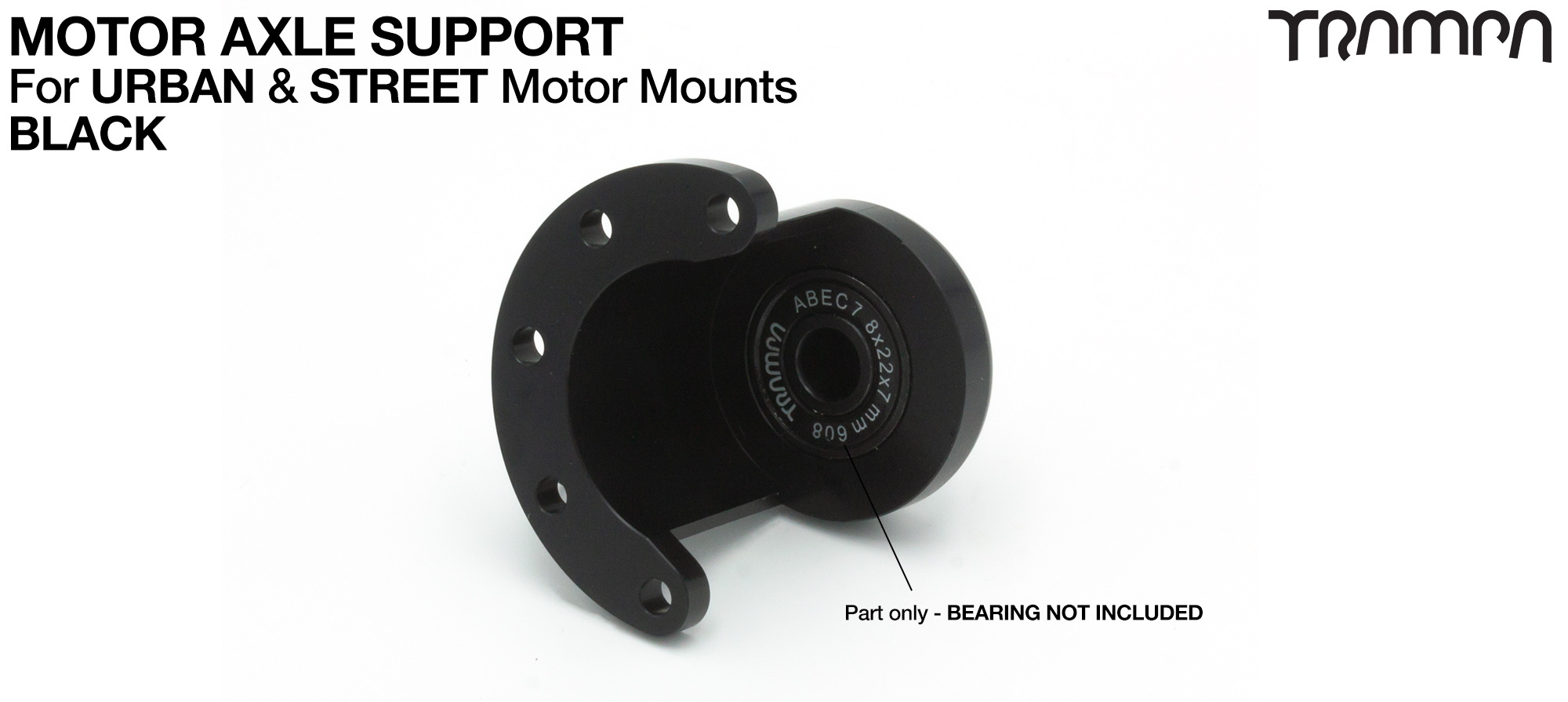 Motor Axle Support for Spring Truck Motor Mounts UNIVERSAL - BLACK