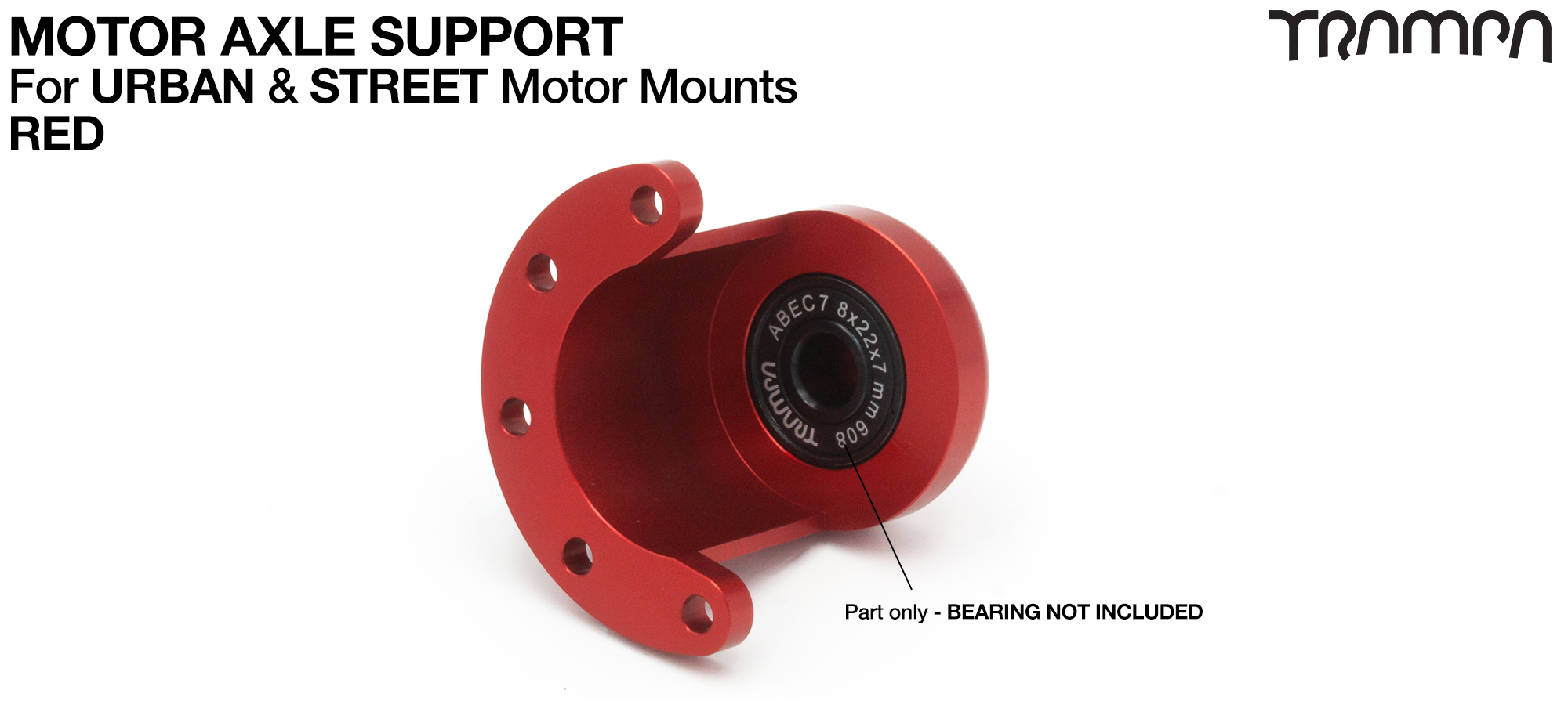 Motor Axle Support for Spring Truck Motor Mounts UNIVERSAL - RED