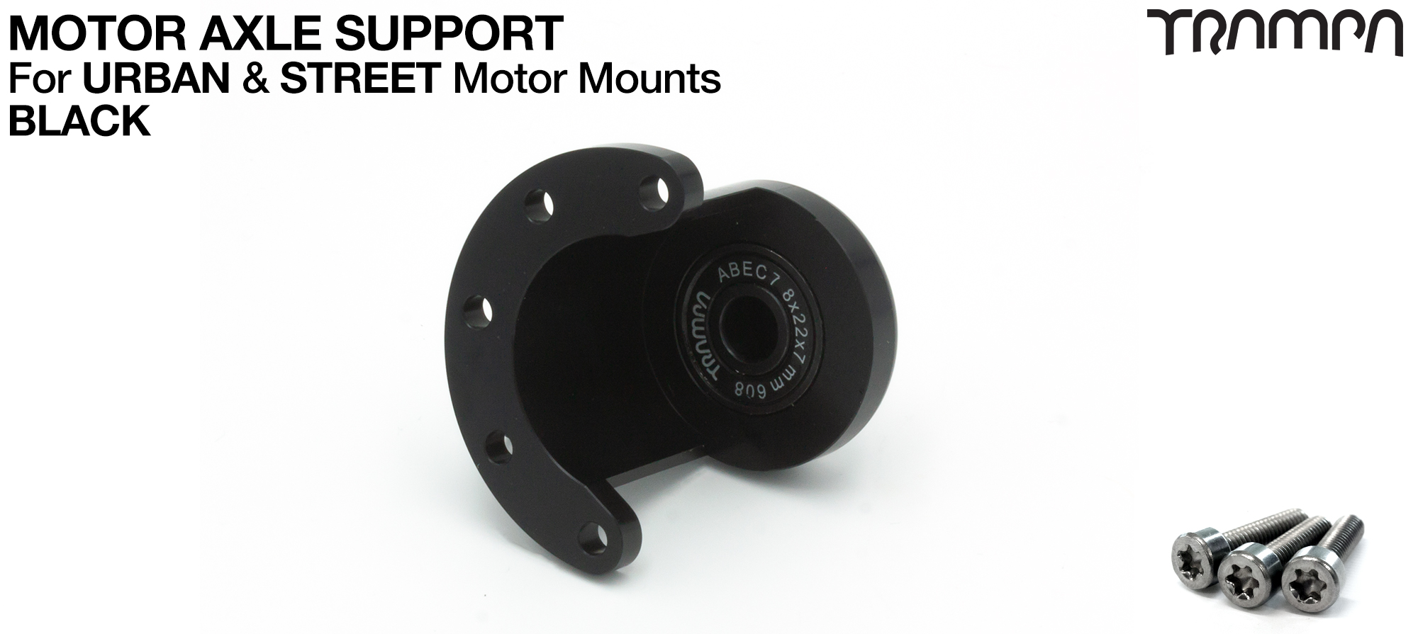CARVE BOARD Motor Axle Support for Motor Mounts  - BLACK