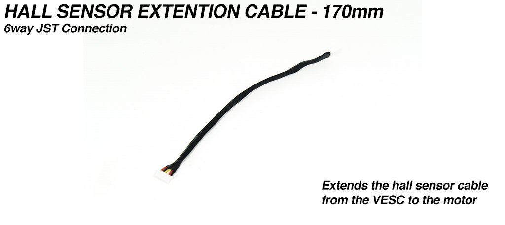 170mm Motor Hall Sensor Vesc to Sensor PCB Extension cable - 6way JST connection 