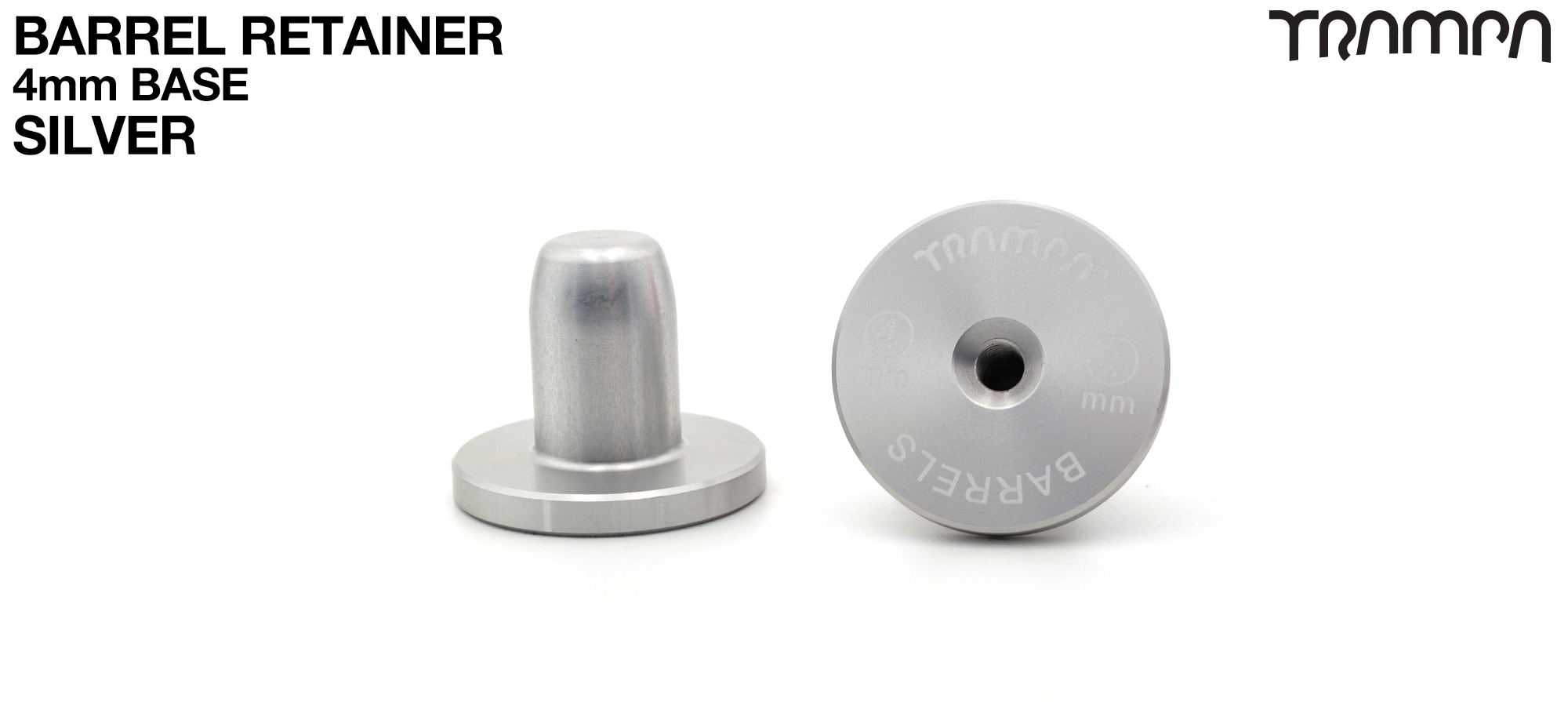 SILVER 4mm Barrel Retainers 