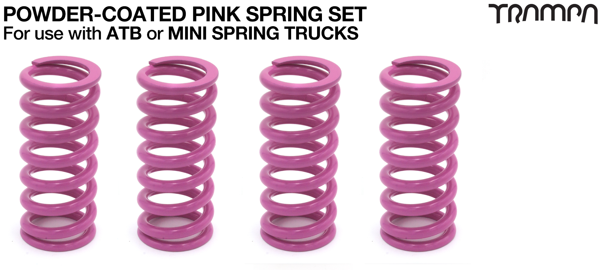 PINK Powder coated Steel Springs x4 