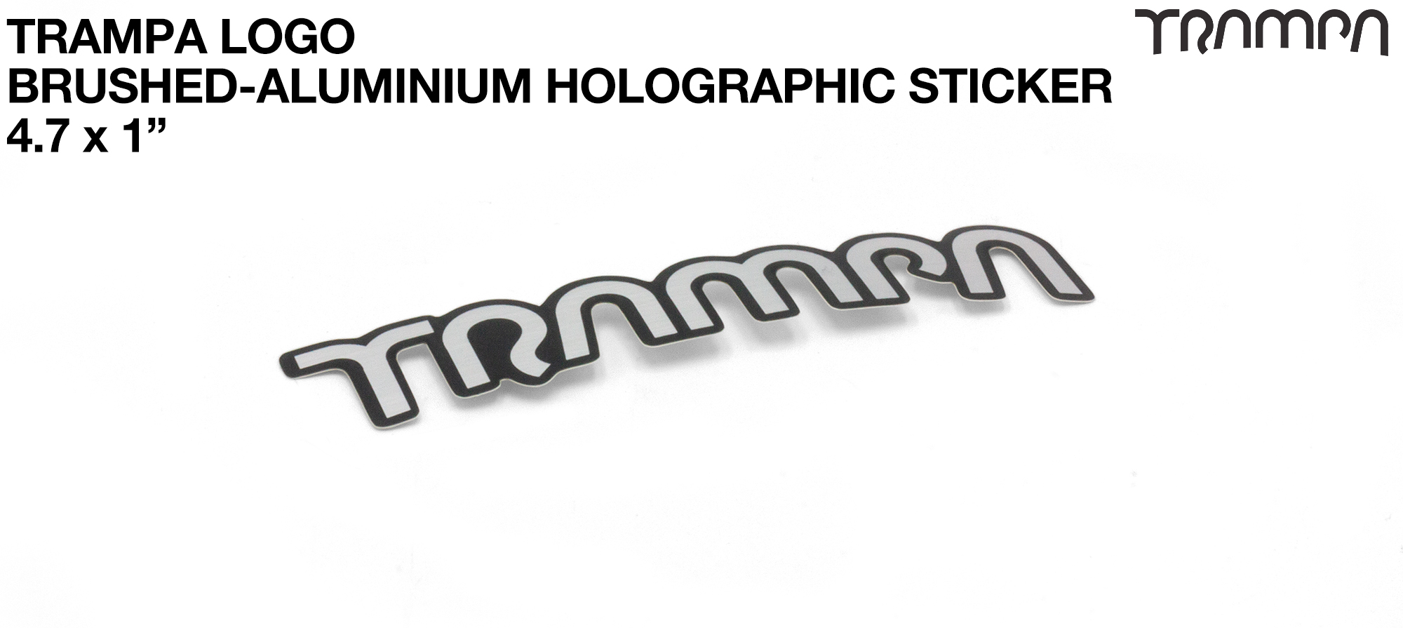 TRAMPA Brushed-Aluminium Holographic Sticker - SILVER