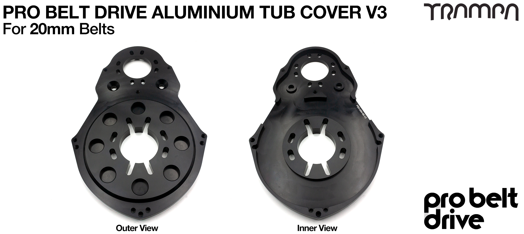 20mm PRO Belt Motor Mount TUB COVER Aluminium - V3