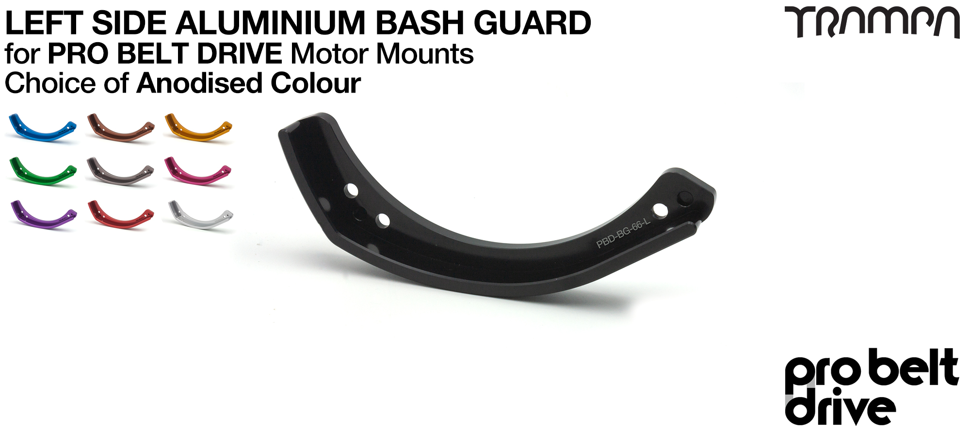 20mm PRO Belt Motor Mount Bash Guard - LEFT (REGULAR)