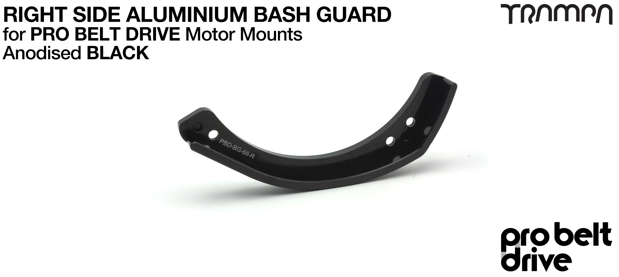 20mm PRO Belt Drive GOOFY Bashguard - BLACK