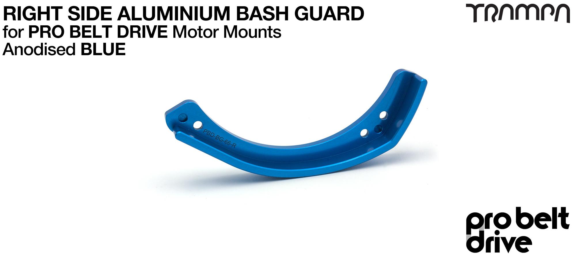 20mm PRO Belt Drive GOOFY Bashguard - BLUE
