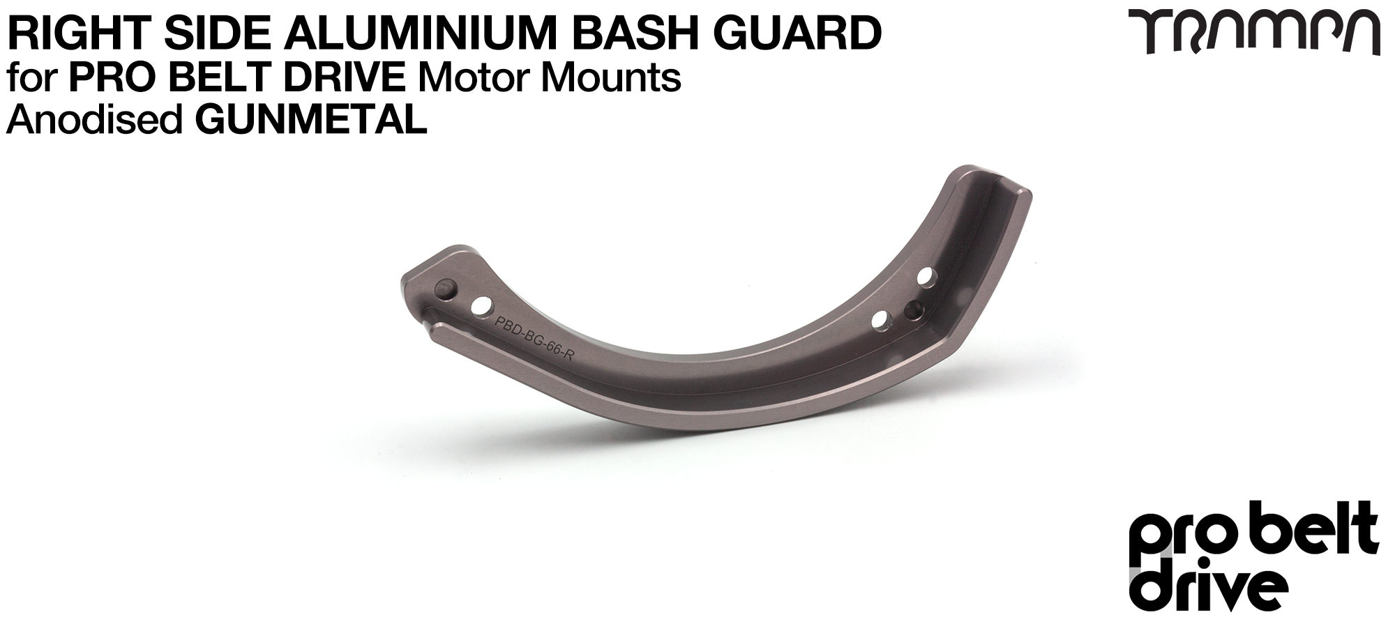 20mm PRO Belt Drive GOOFY Bashguard - GUNMETAL