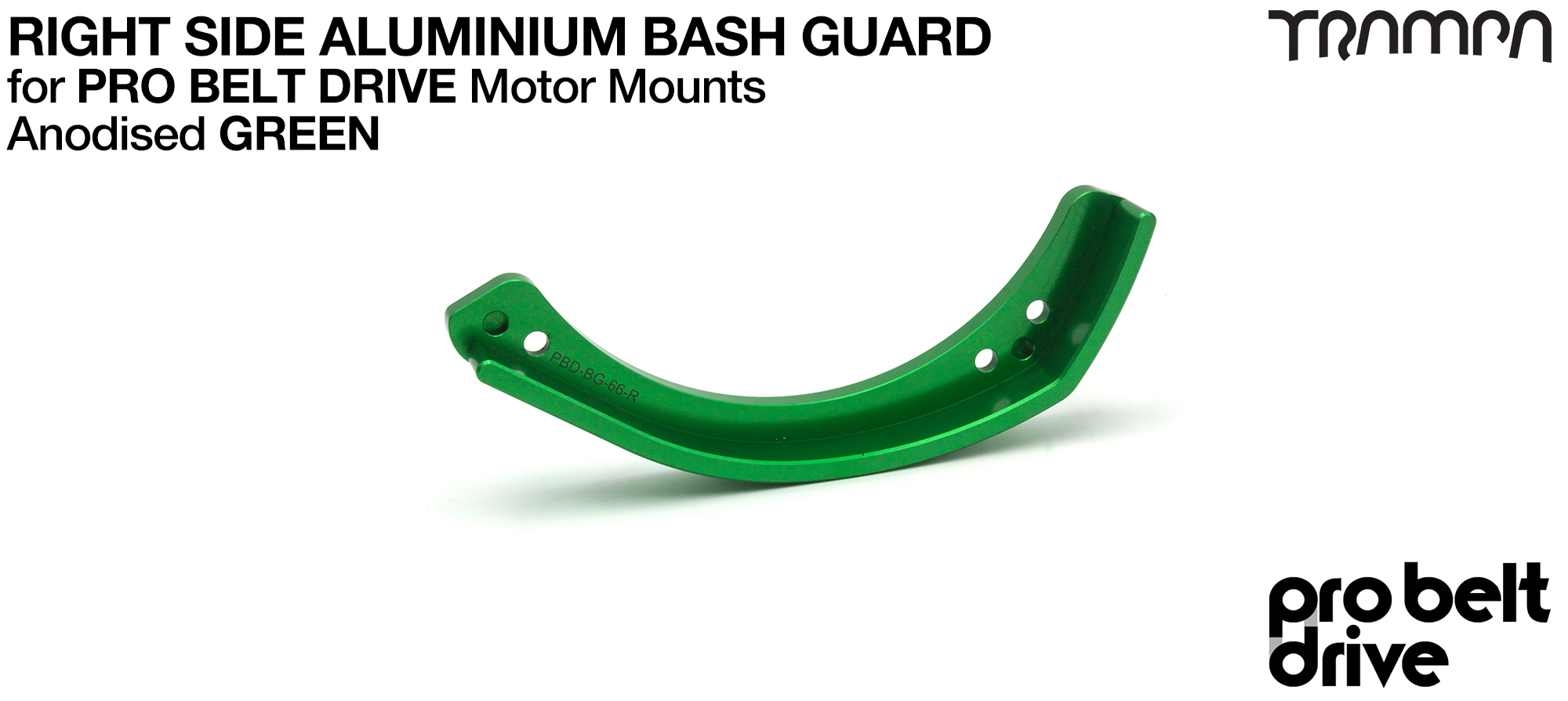 20mm PRO Belt Drive GOOFY Bashguard - GREEN