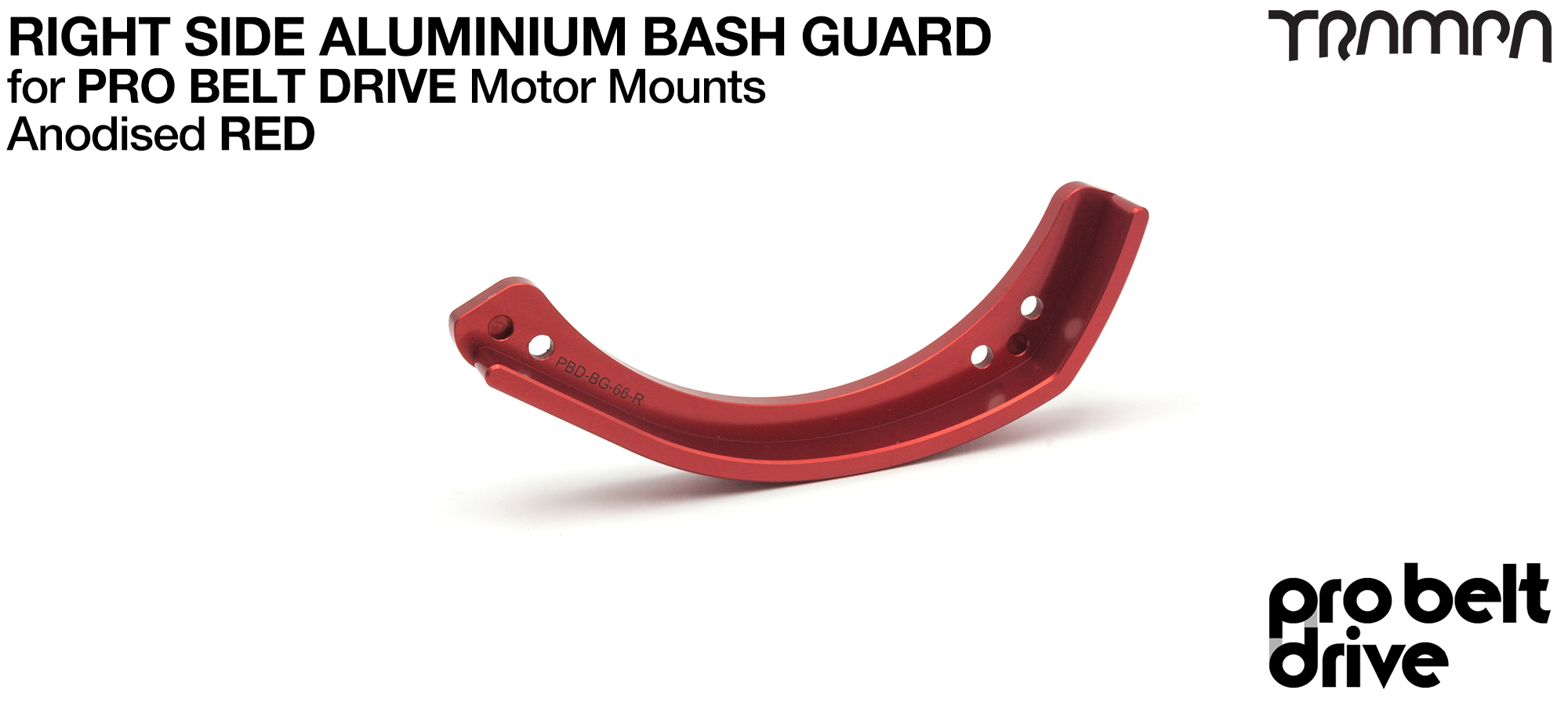 20mm PRO Belt Drive GOOFY Bashguard - RED