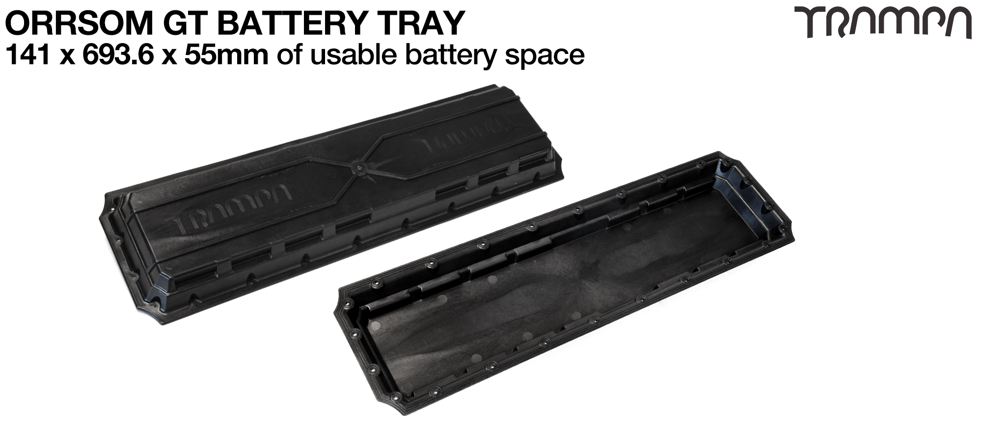 ORRSOM GT Longboard Underboard Battery Tray - Capable of housing 12s6p