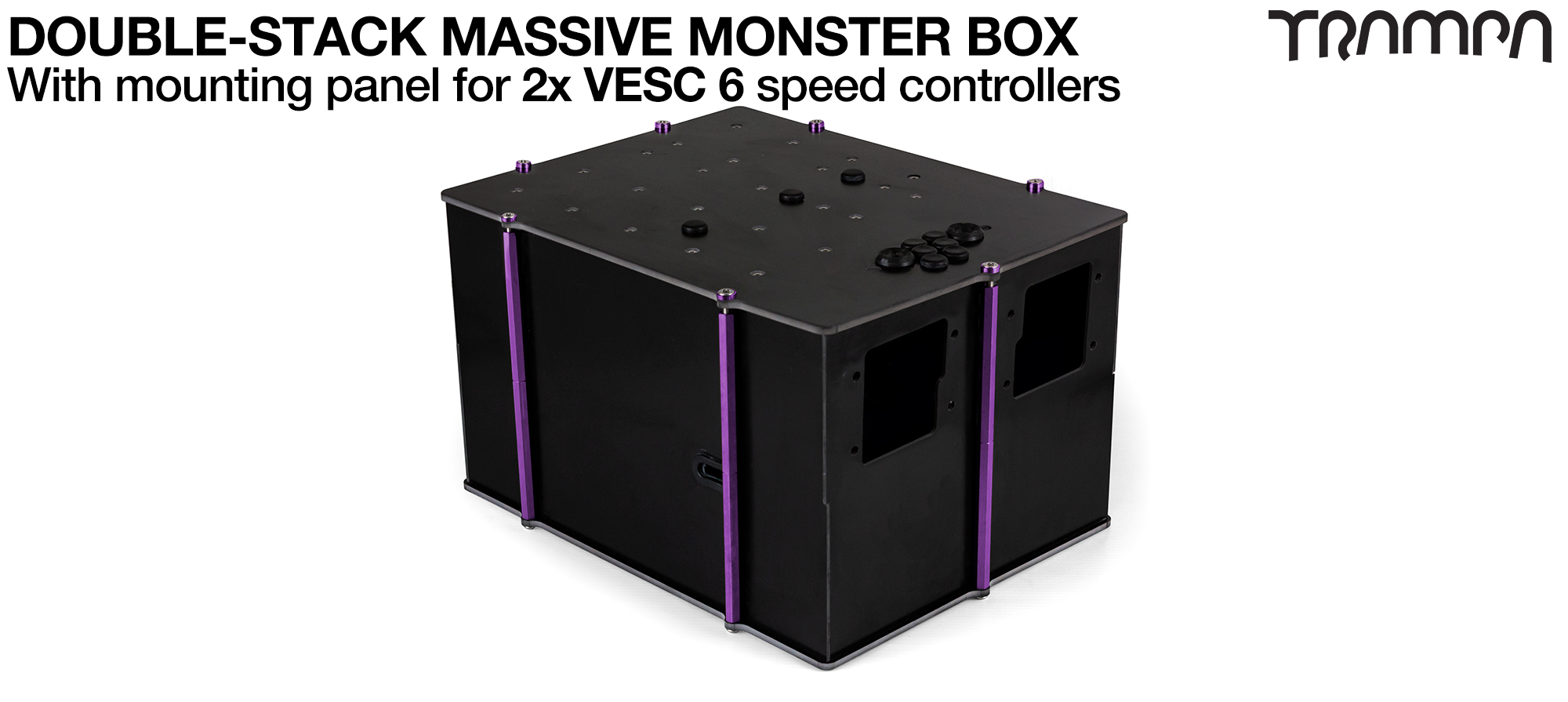 DOUBLE STACK MASSIVE Box with Panel to fit 2x VESC 6 (+£175)