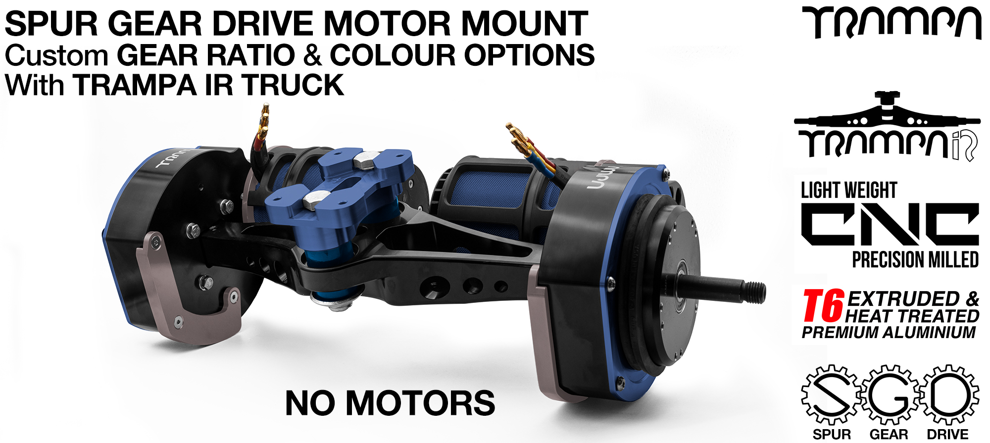 Spur Gear Drive TWIN with PULLEYS & FILTERS Mounted on a TRAMPA-IR TRUCK 