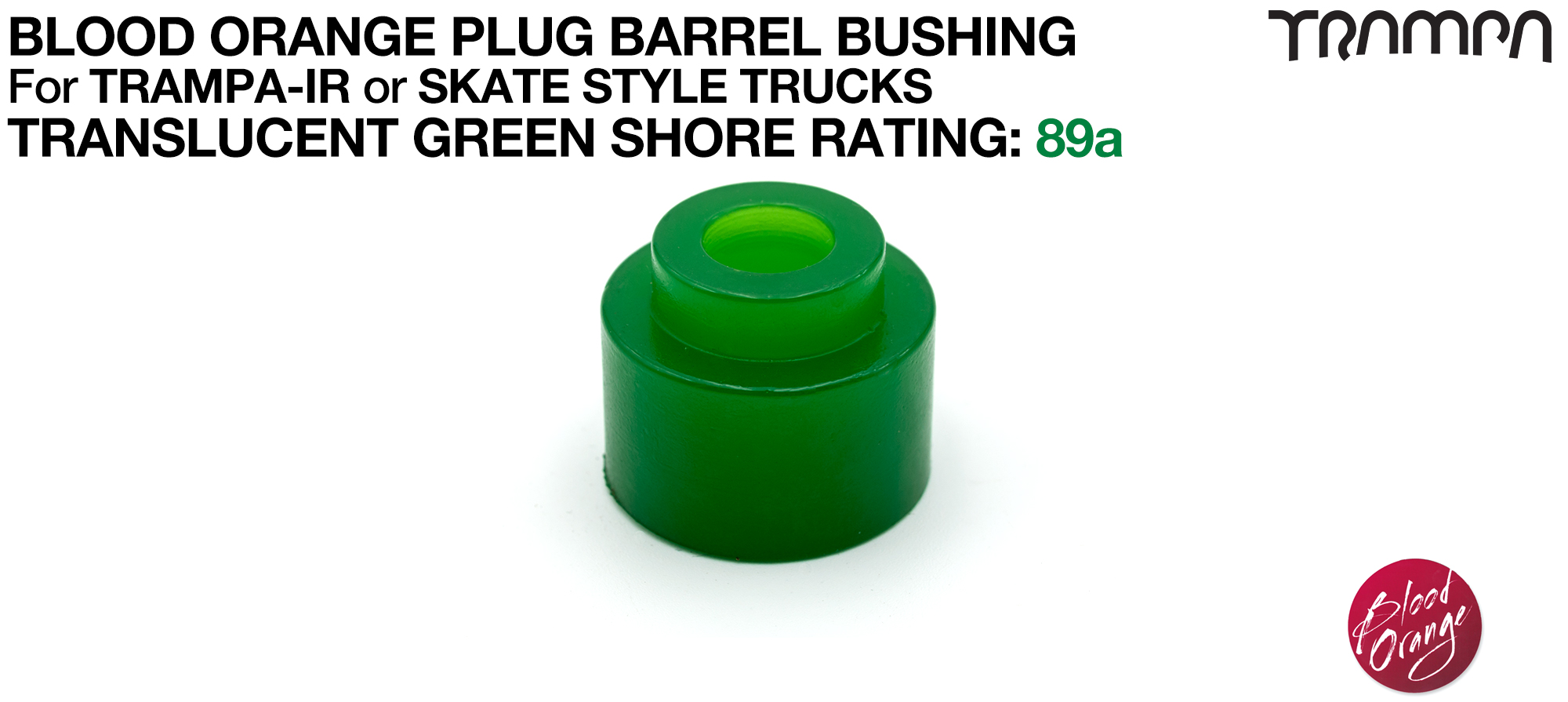 PLUG BARREL Bushings TRANSLUCENT GREEN - 89a 