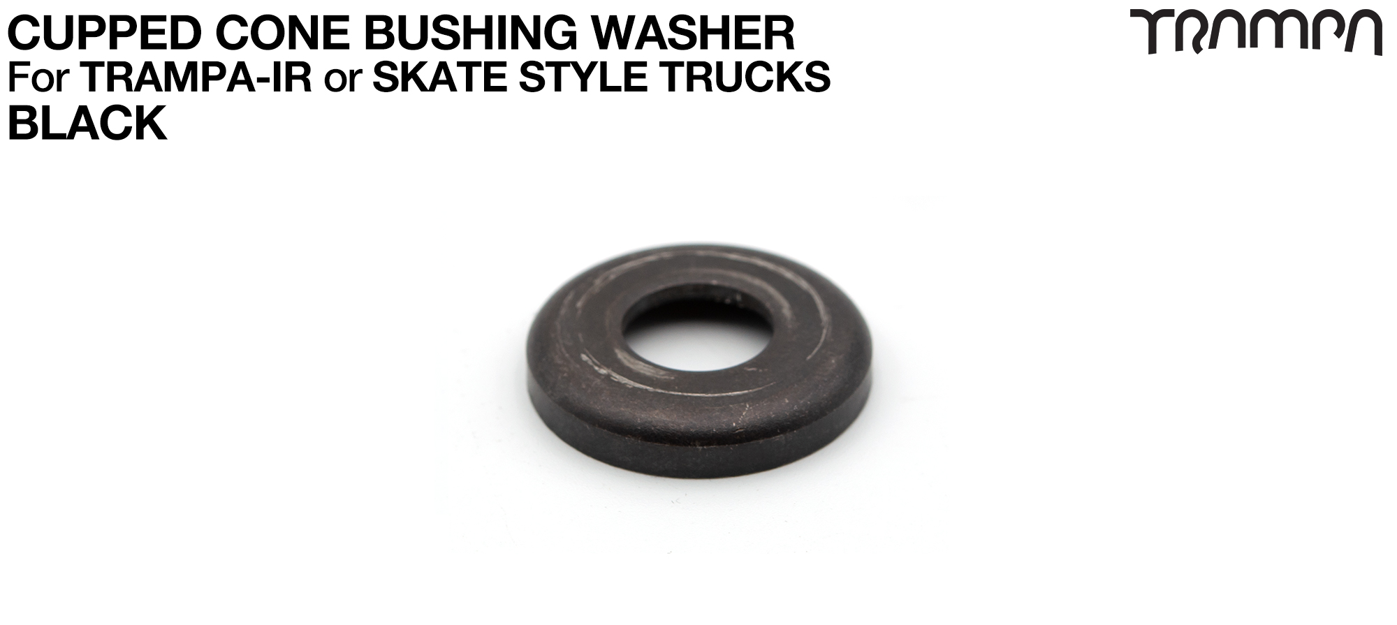 CUPPED Washer for SKATE CONE Bushing - BLACK
