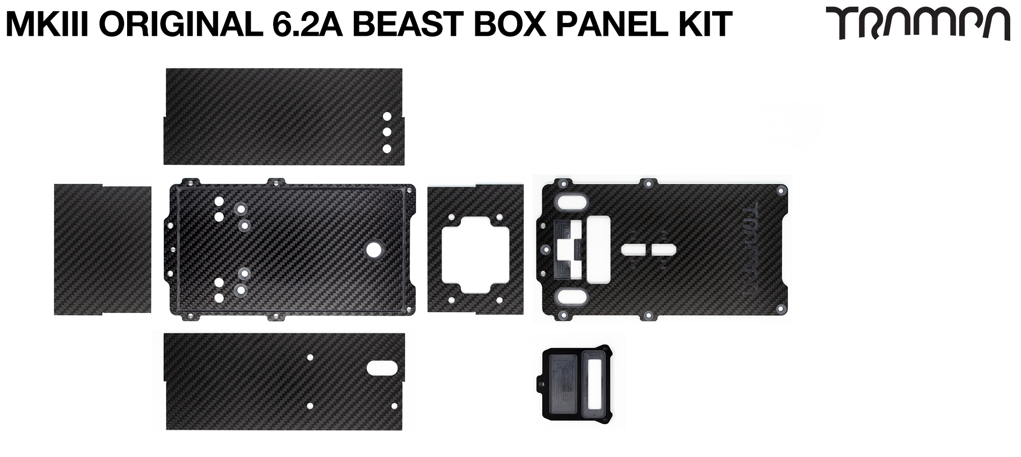 MkIII BEAST Box Carbon Fibre Panel kit with integrated LED & NRF Housing - Fits 2x 6200 Zippy compact