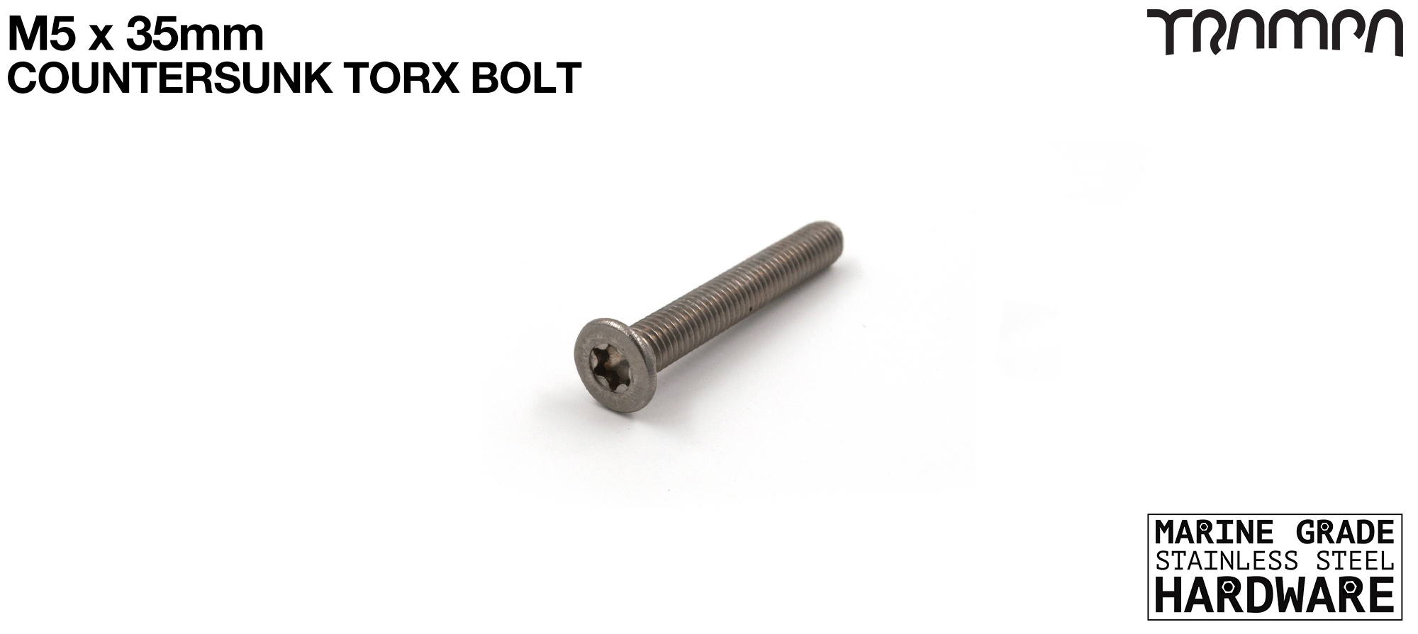 M5 x 35mm TORX Countersunk Bolt Stainless Steel 